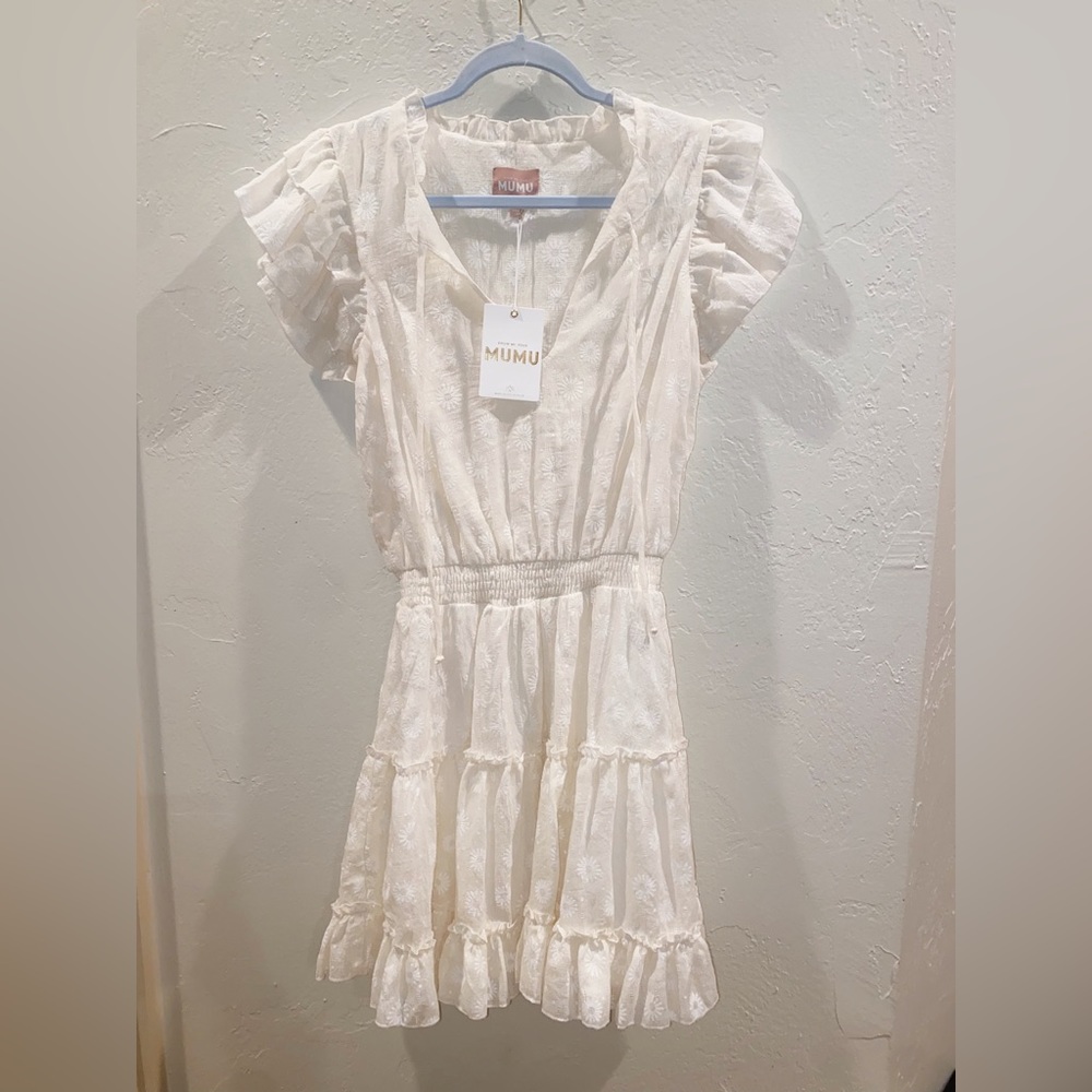 Show me your Mumu Creme/ White dress